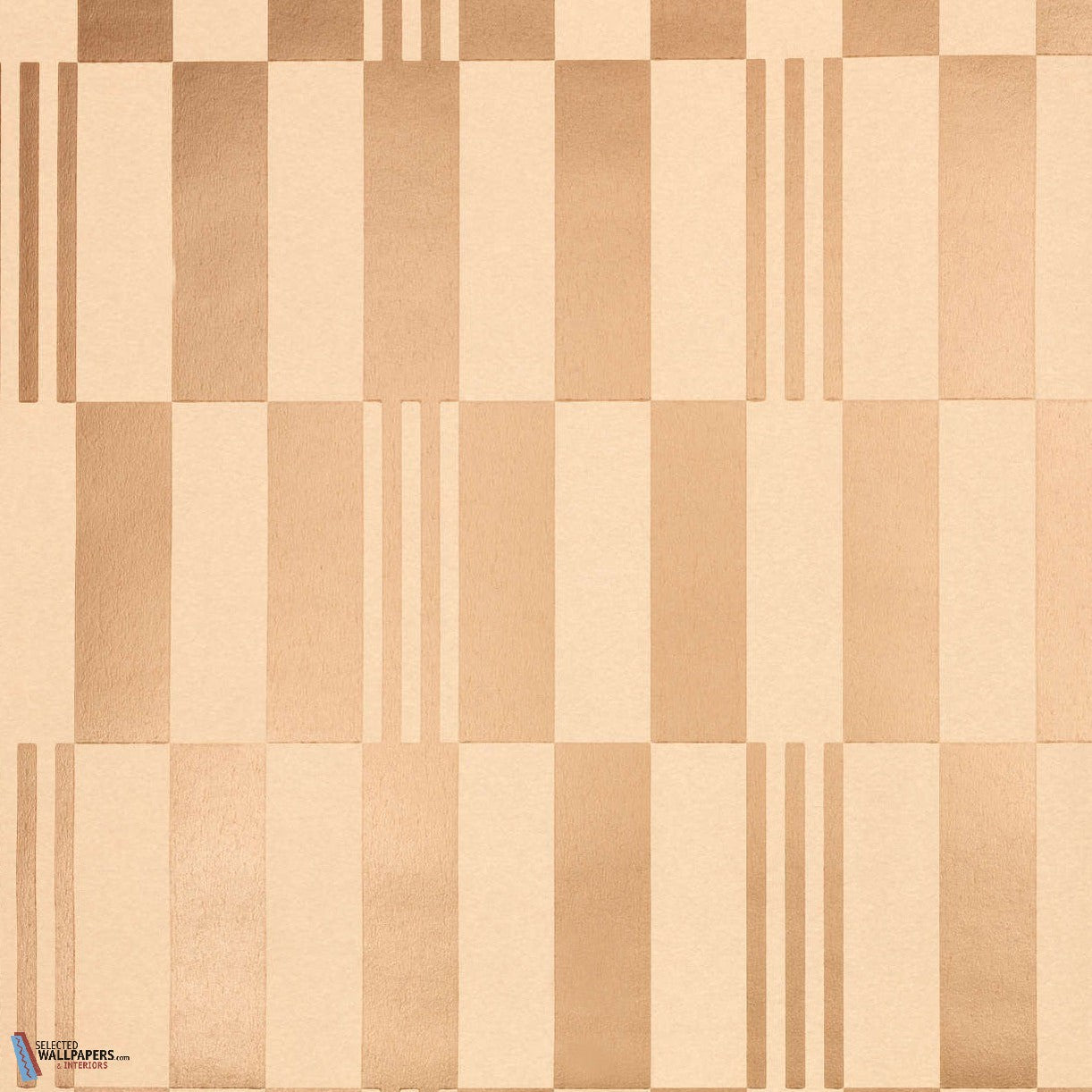 Checkerboard Metallic Wallcovering-Kirkby Design-behang-Tapete-wallpaper-Rose Gold-Rol-Selected Wallpapers