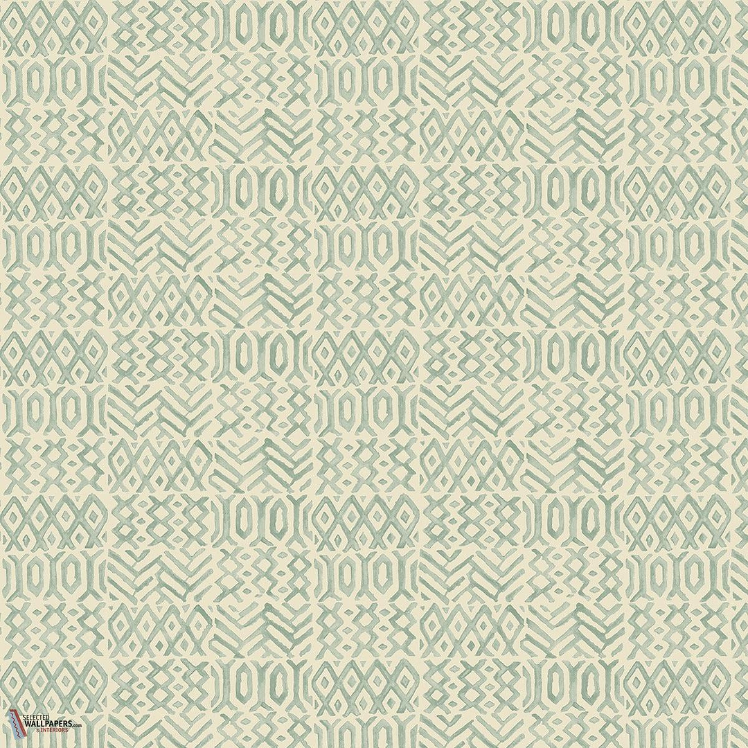 Chimneys behang-GP&J Baker-Aqua-Rol-Selected Wallpapers-Interiors