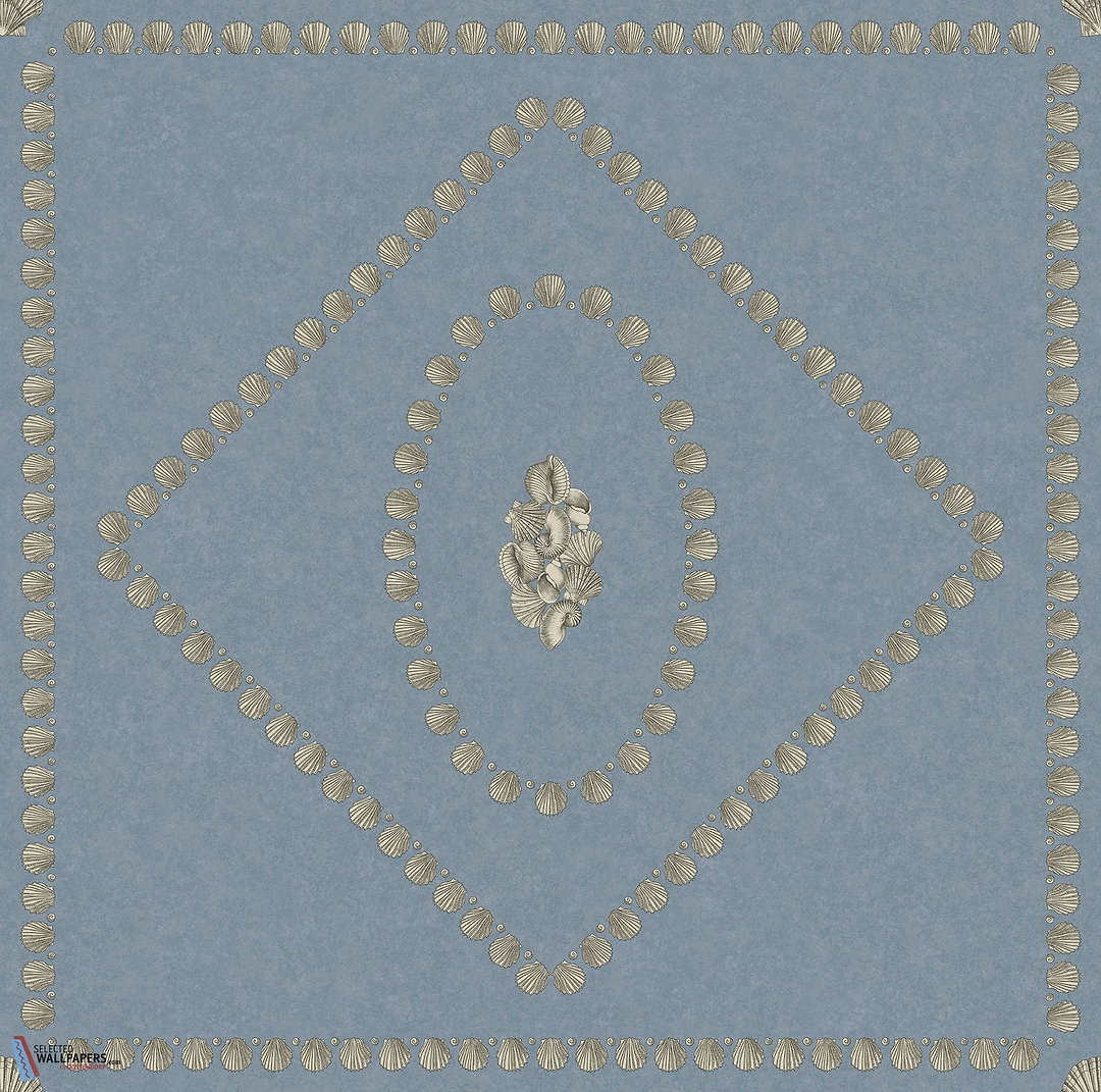 Conchiglie-behang-Tapete-Cole & Son-Gilver on Denim-Rol-123/5022-Selected Wallpapers