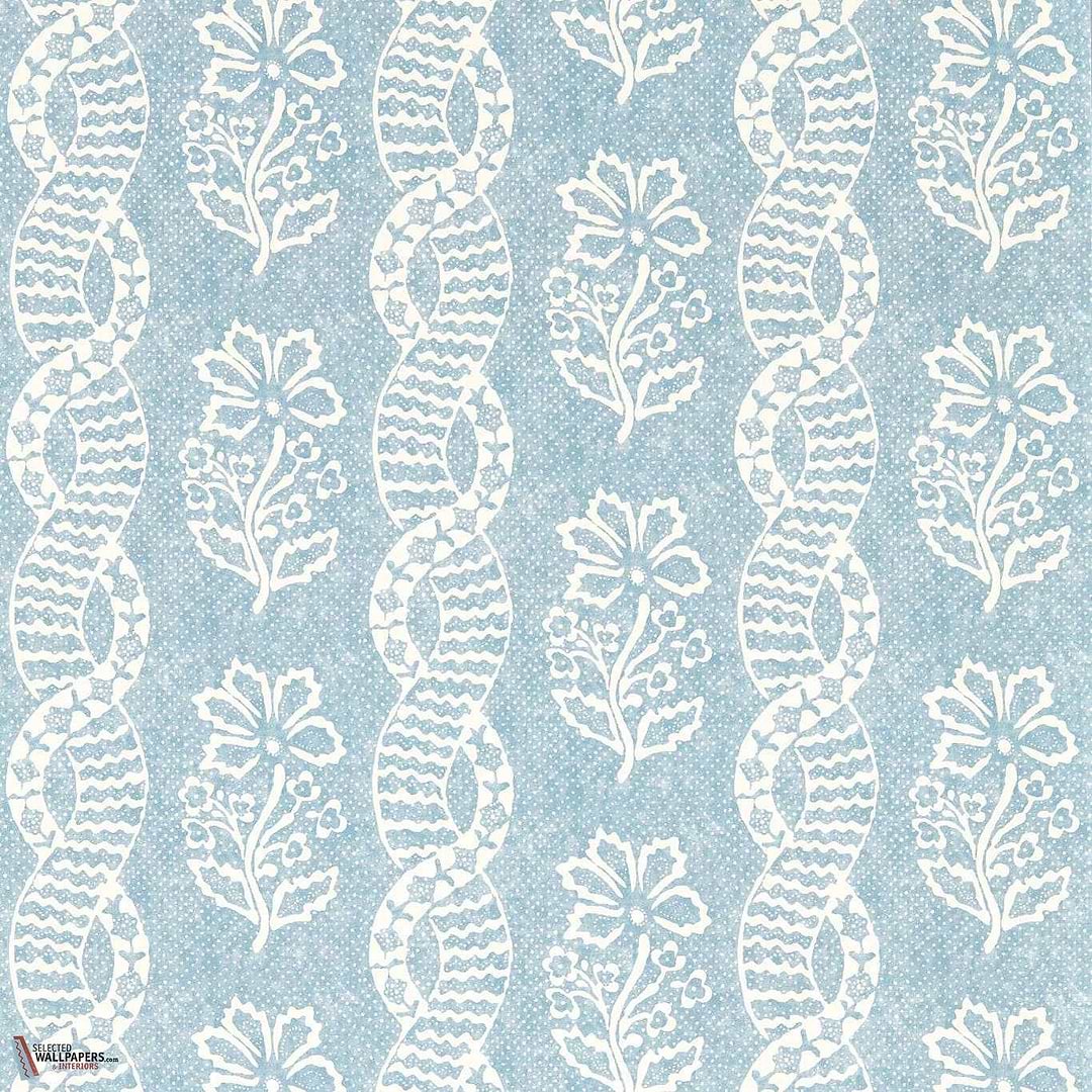 Dabu stripe behang-Zoffany-Wedgwood blue-Rol-Selected Wallpapers-Interiors