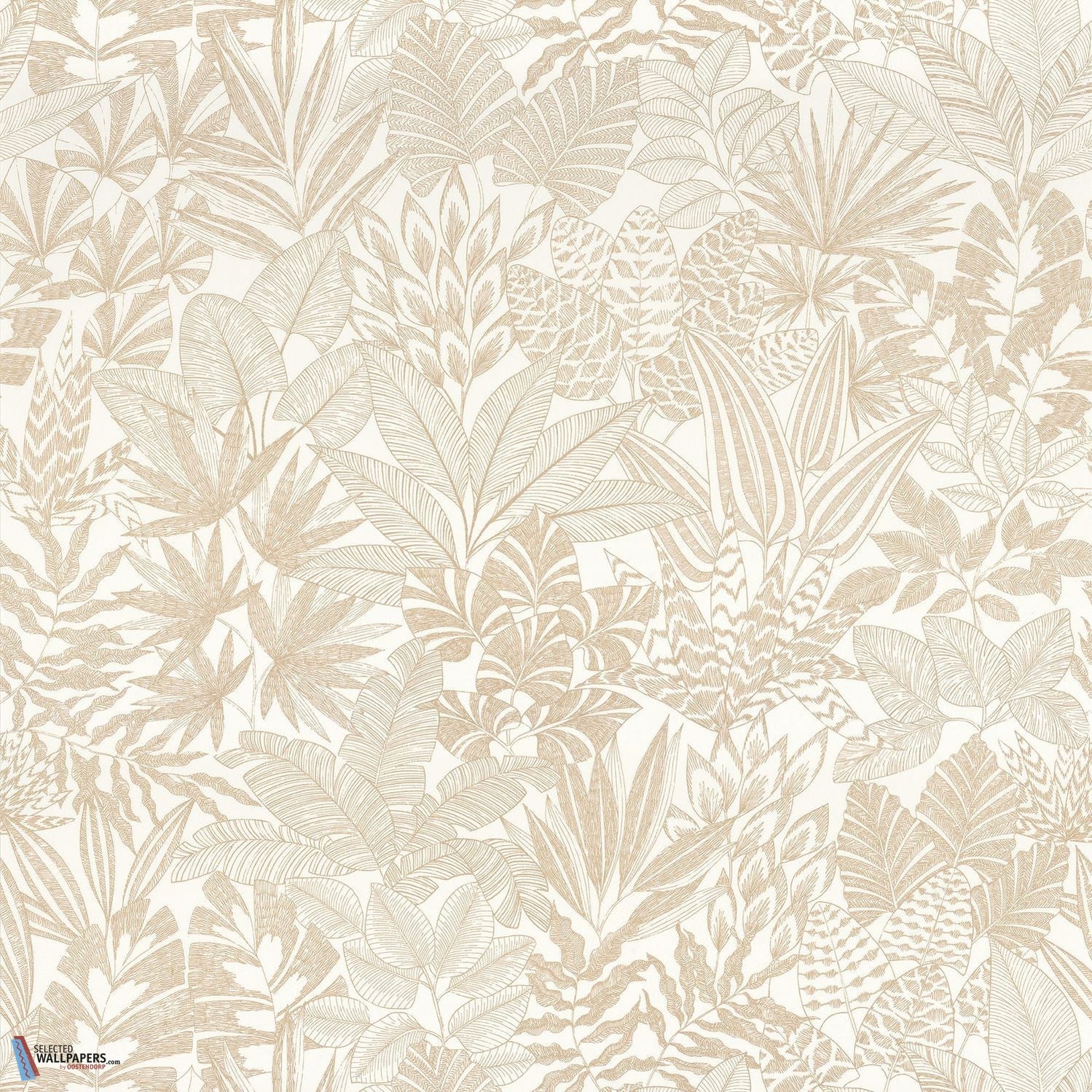 Doum-behang-Tapete-Casamance-Blanc/Doré-Rol-76151324-Selected Wallpapers