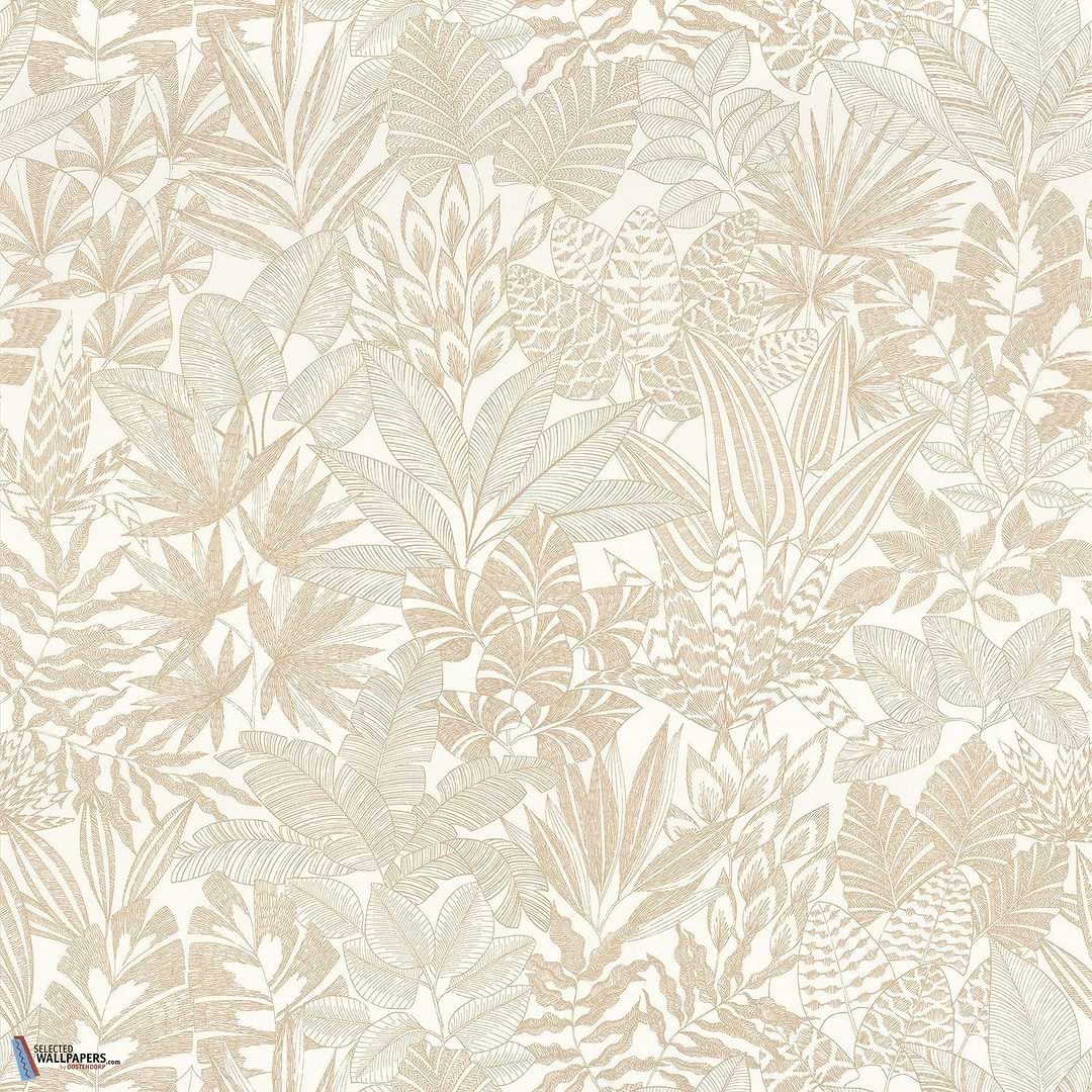 Doum-behang-Tapete-Casamance-Blanc/Doré-Rol-76151324-Selected Wallpapers