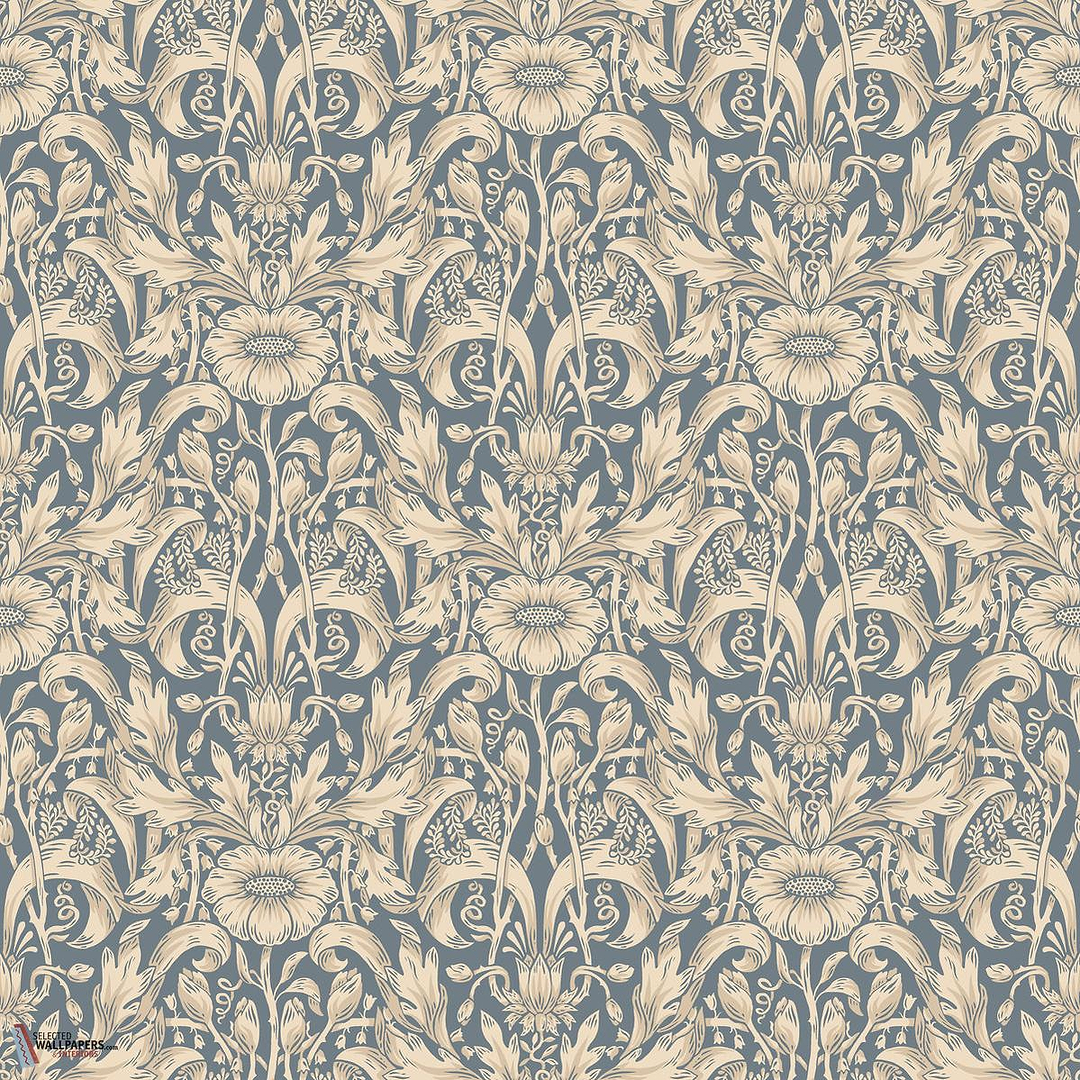 Emil behang-Sandberg-Indigo blue-Rol-Selected Wallpapers-Interiors
