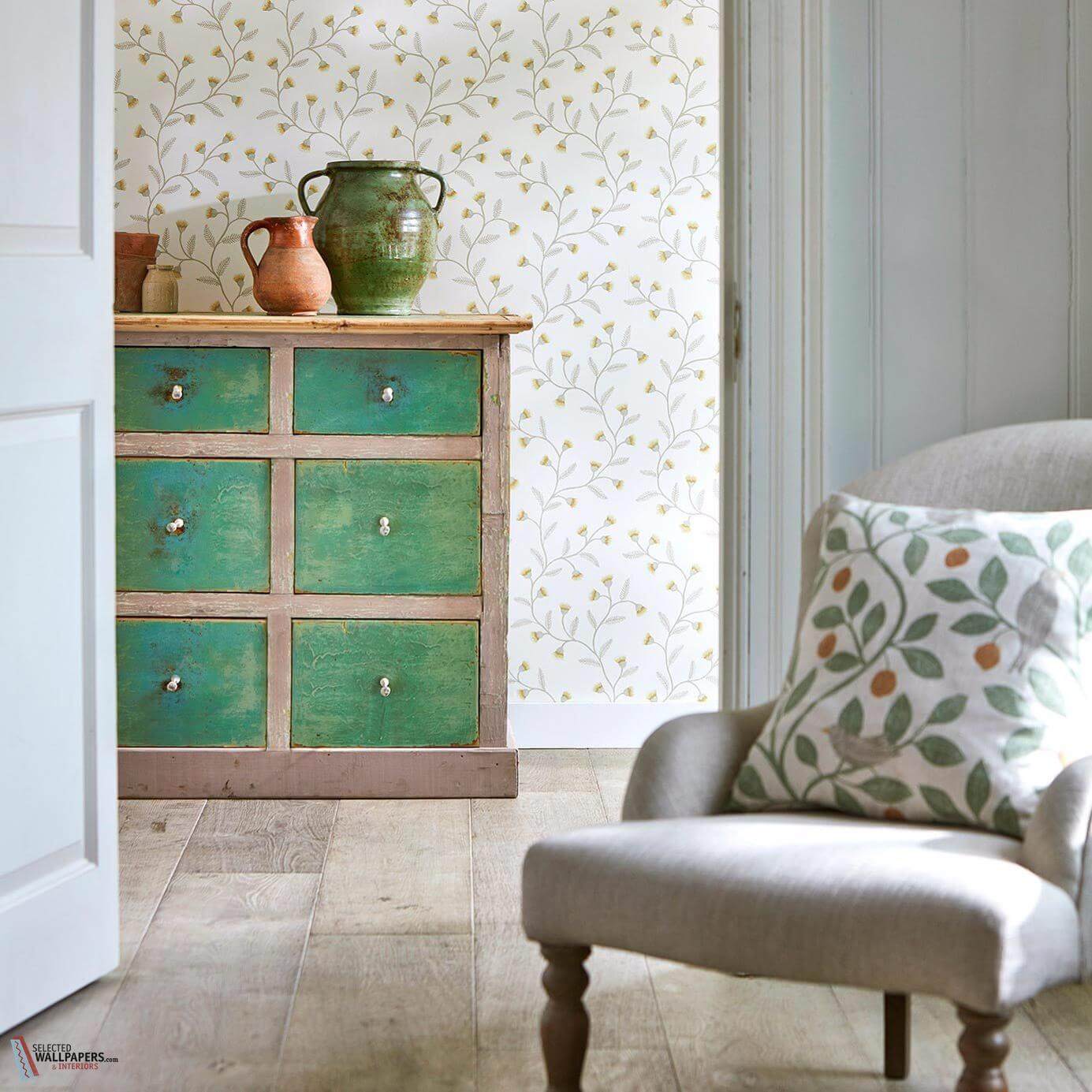 Everly behang-Sanderson-Selected Wallpapers-Interiors