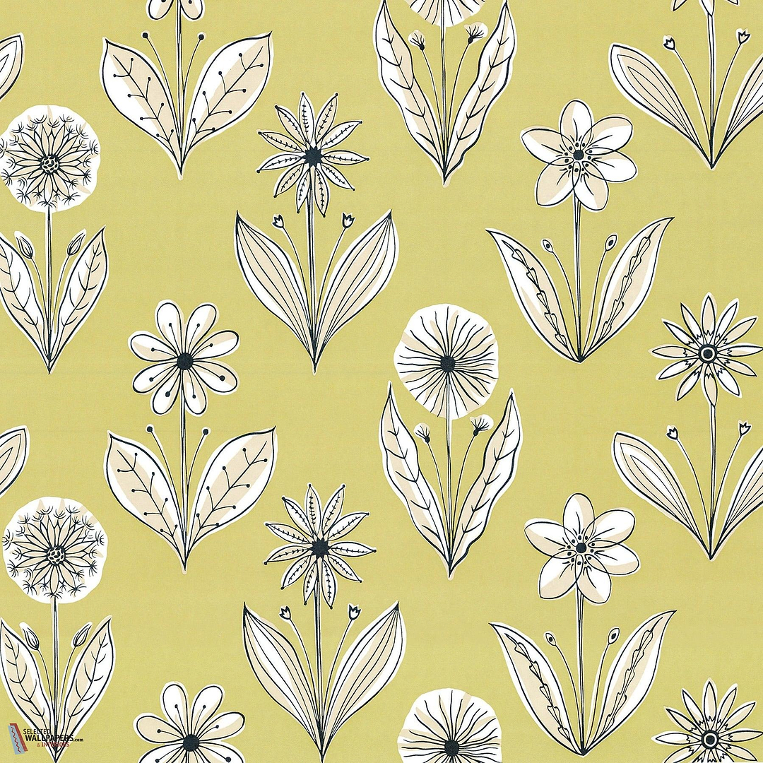 Florette behang-Little Greene-Acid drop-Rol-Selected Wallpapers-Interiors