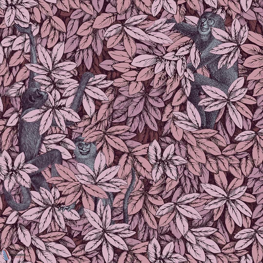 Foglie e Scimmie-behang-Tapete-Cole & Son-Blush with Blue-Rol-123/10048-Selected Wallpapers