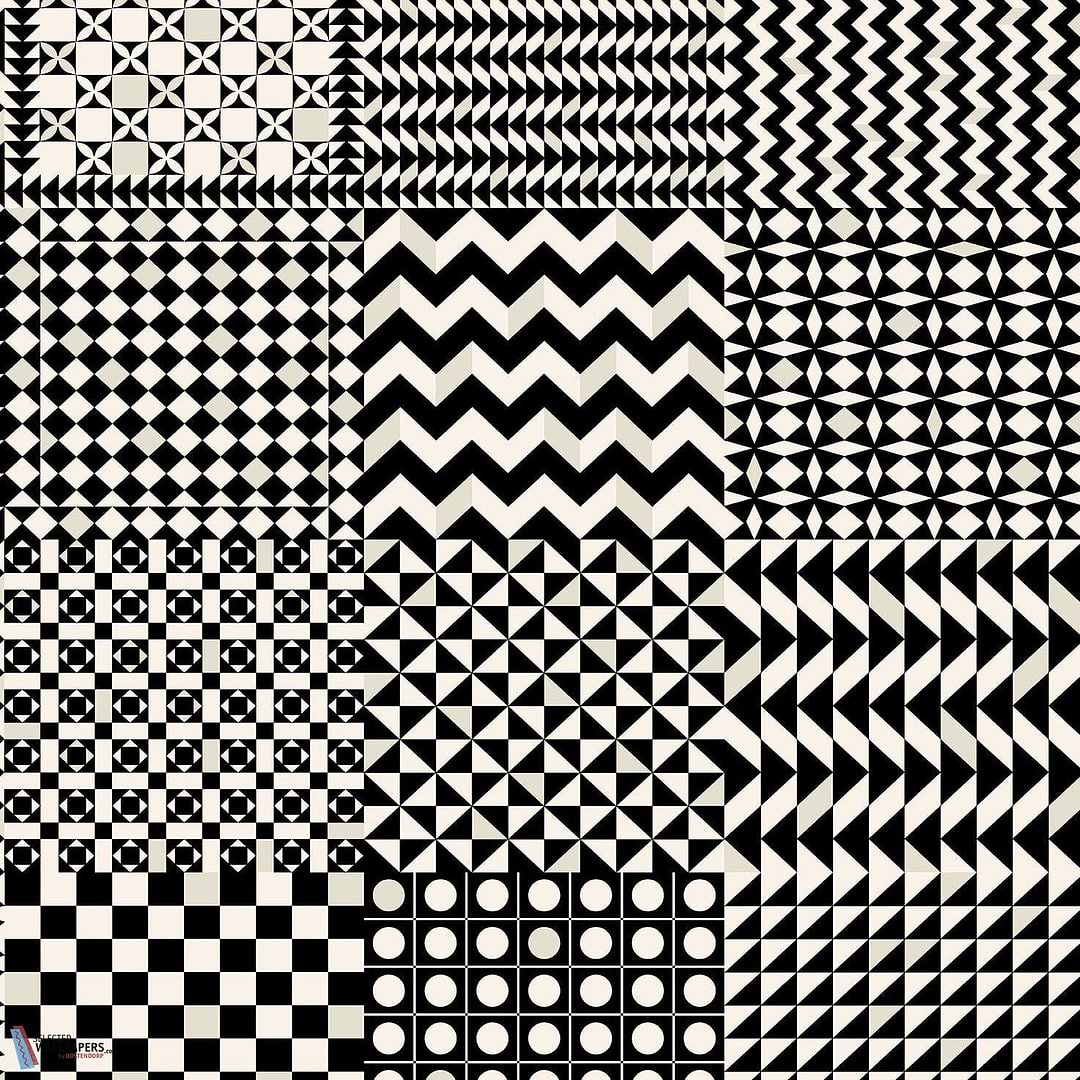 Geometrico-behang-Tapete-Cole & Son-Black & White-Rol-123/7032-Selected Wallpapers