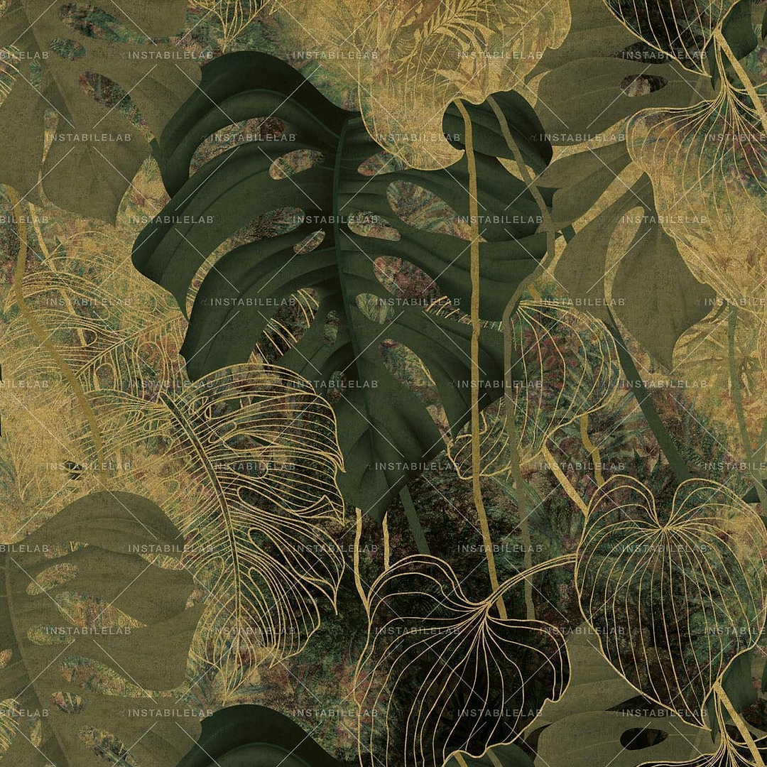 Golden Leaf behang-Behang-INSTABILELAB-Gold-Prestige Gold-M2-Selected Wallpapers &amp; Interiors