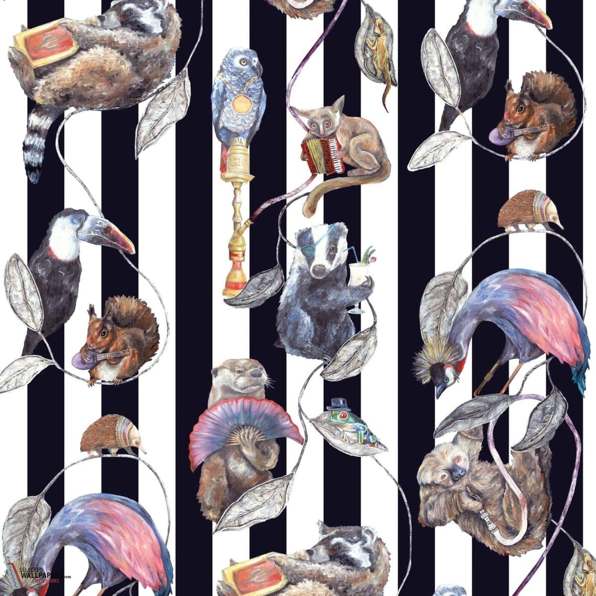 Hackney Empire behang-House of Hackney-wallpaper-tapete-Midnight Stripe-200 cm-Selected-Wallpapers-Interiors