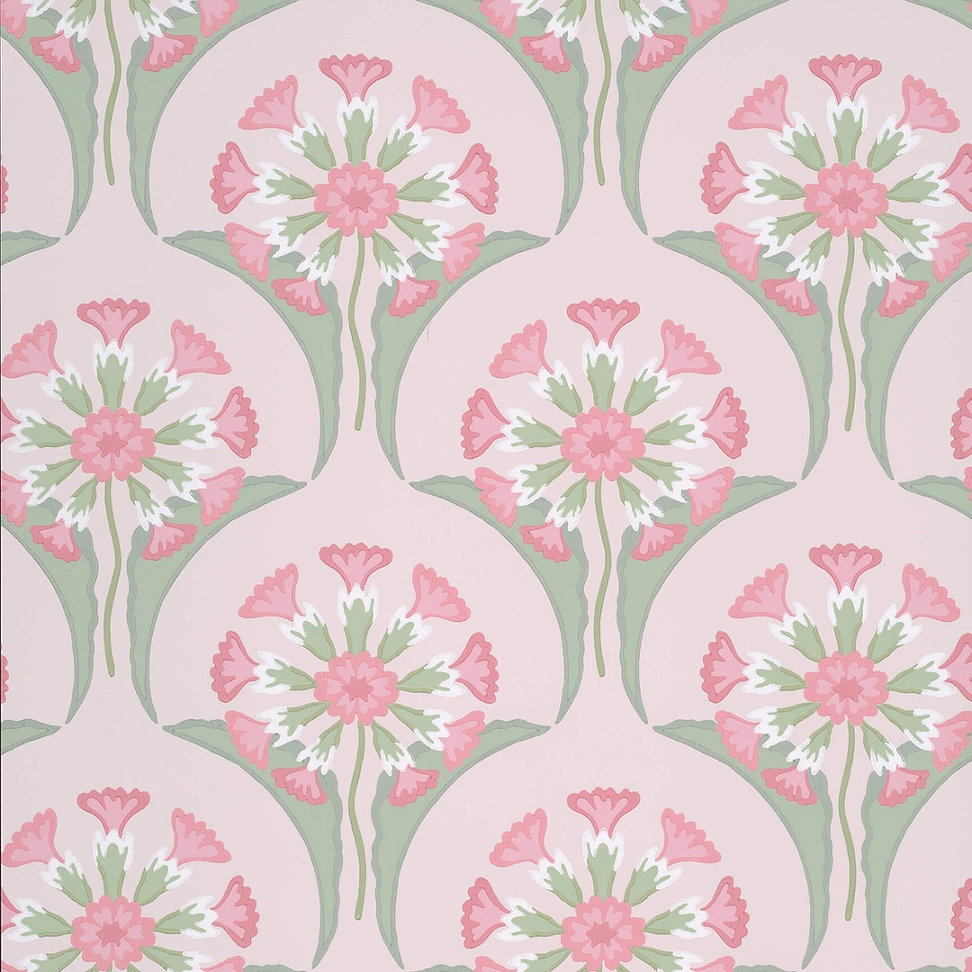 Hencroft-behang-Tapete-Little Greene-Pink Primula-Rol-0245HEPINKP-Selected Wallpapers