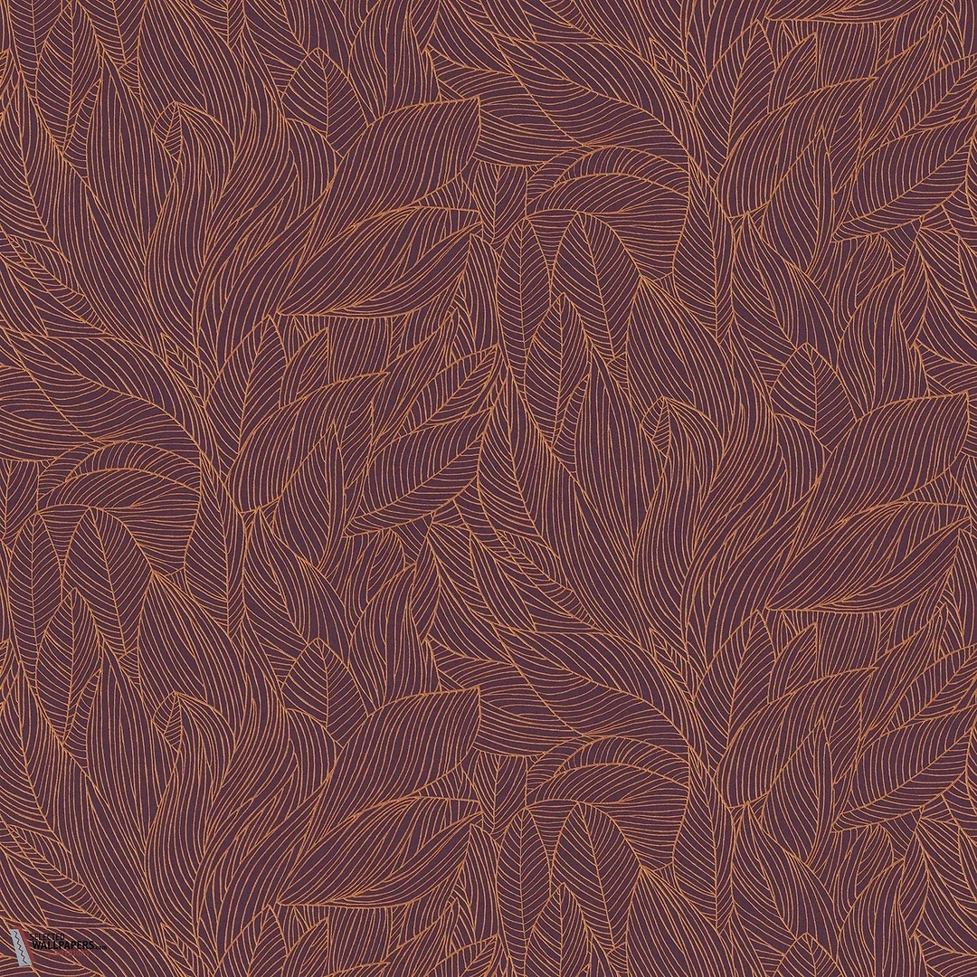Hosta behang-Casamance-wallpaper-tapete-Pourpre/Cuivre-Rol-Selected-Wallpapers-Interiors