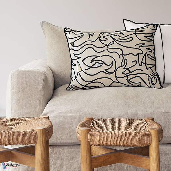 Housse de Coussin Anamorphose-Kussen-Casamance-Cushion-Noir-40 x 60 cm-Selected Interiors