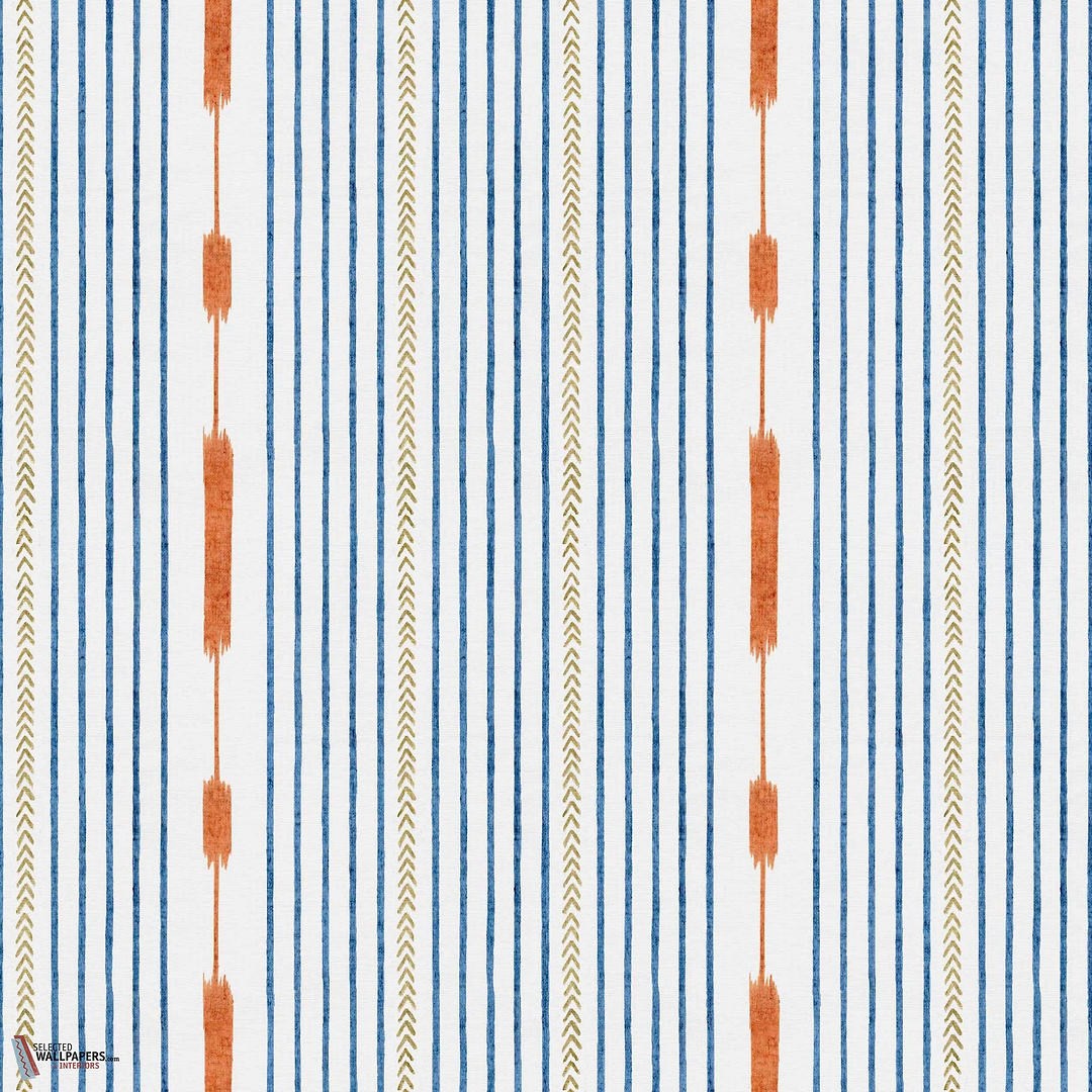 Huipil behang-Coordonne-Blue-Non Woven-Rol-Selected Wallpapers-Interiors