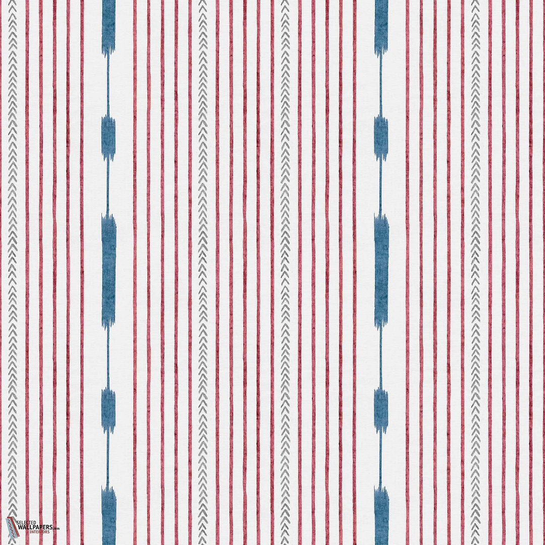 Huipil behang-Coordonne-Red-Non Woven-Rol-Selected Wallpapers-Interiors