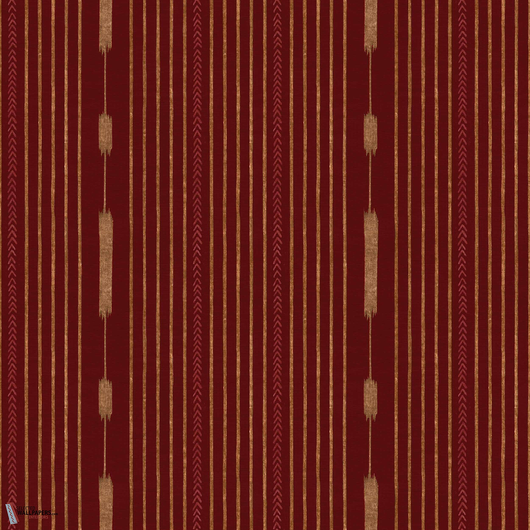 Huipil behang-Coordonne-Wine-Non Woven-Rol-Selected Wallpapers-Interiors