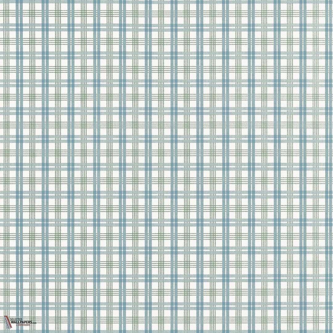 Huntley Plaid behang-Thibaut-wallpaper-tapete-Peacock Blue and Green-Rol-Selected-Wallpapers-Interiors