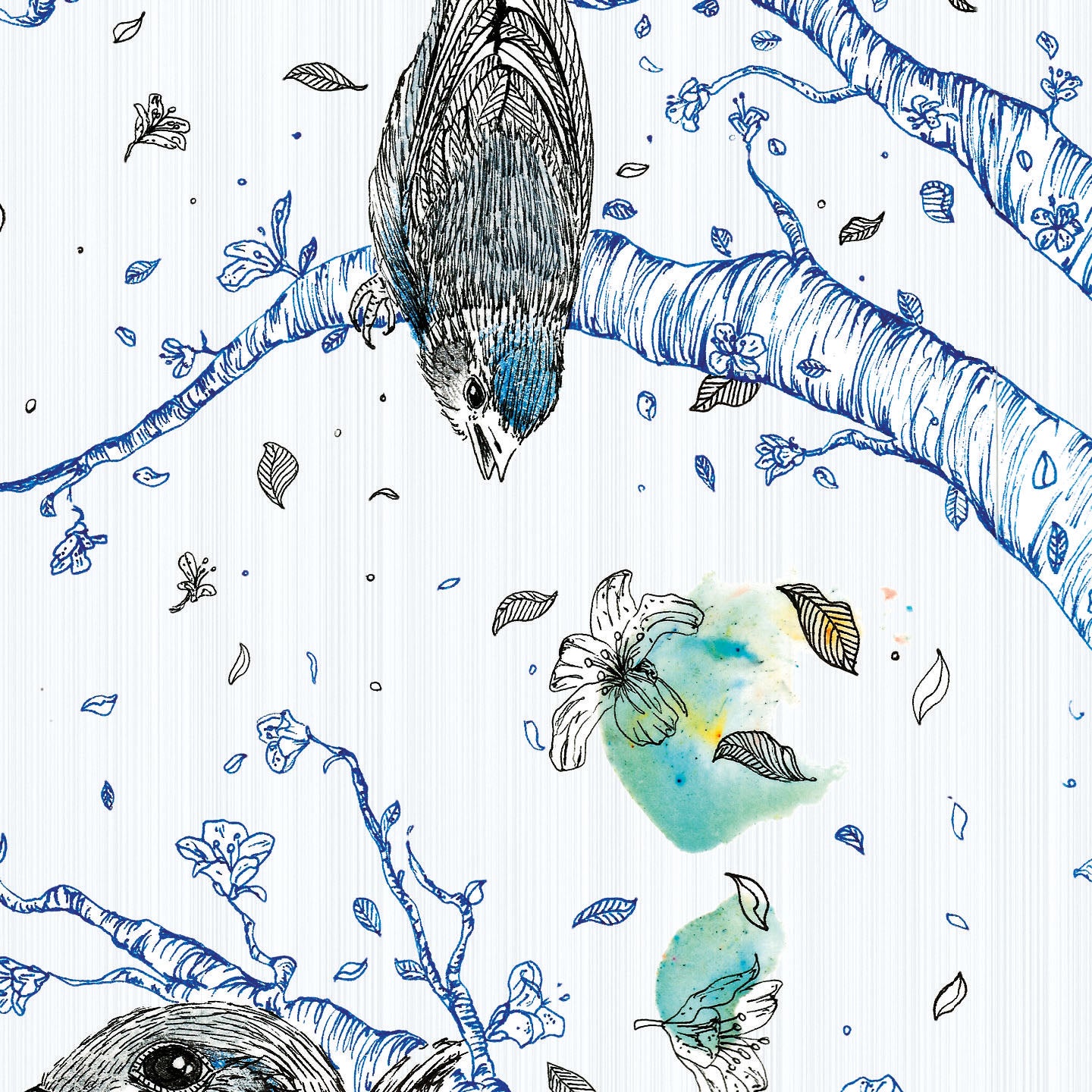 Branches behang-behang-Inkiostro Bianco-Selected Wallpapers &amp; Interiors