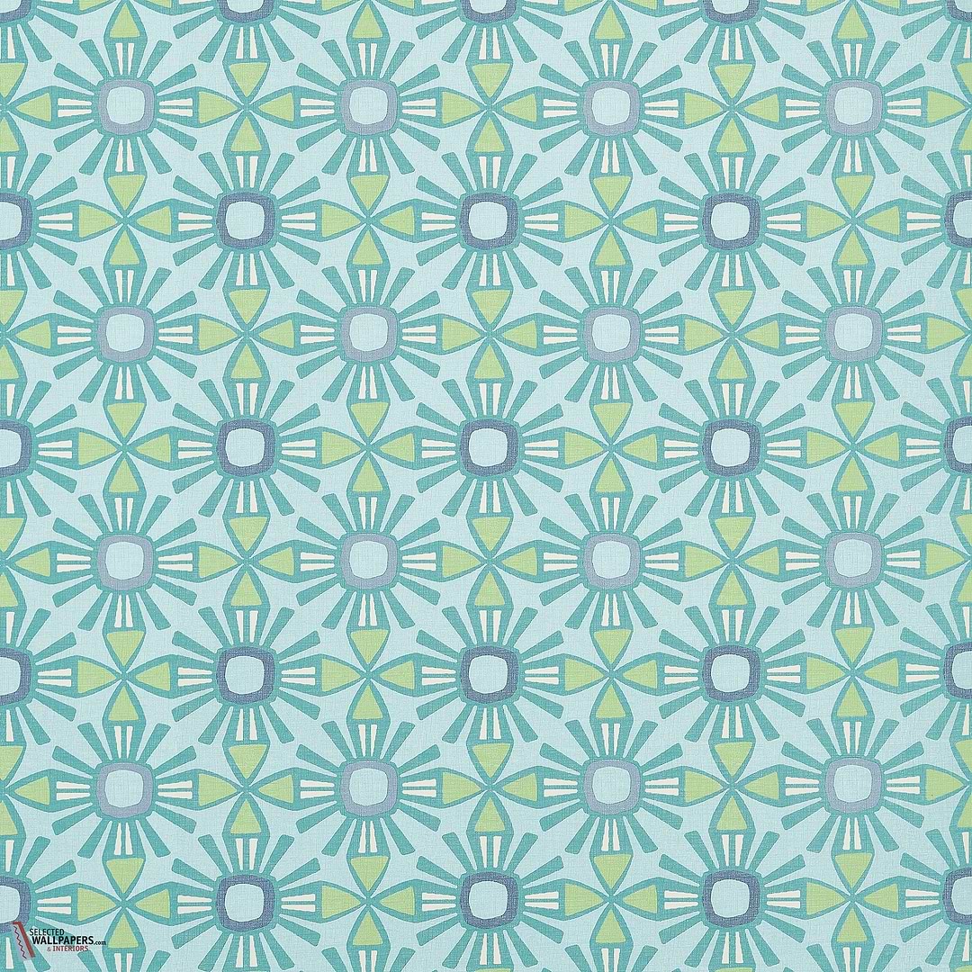 Kona behang-Thibaut-Turquoise-Rol-Selected Wallpapers-Interiors