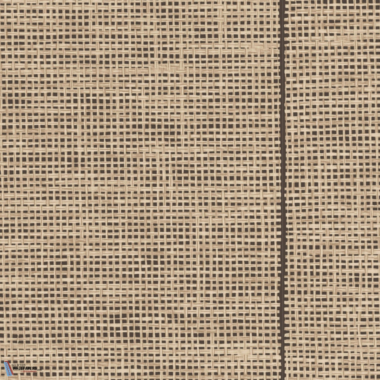 La Raphia Tissé-behang-Tapete-Arte-Black Natural-Rol-26744-Selected Wallpapers