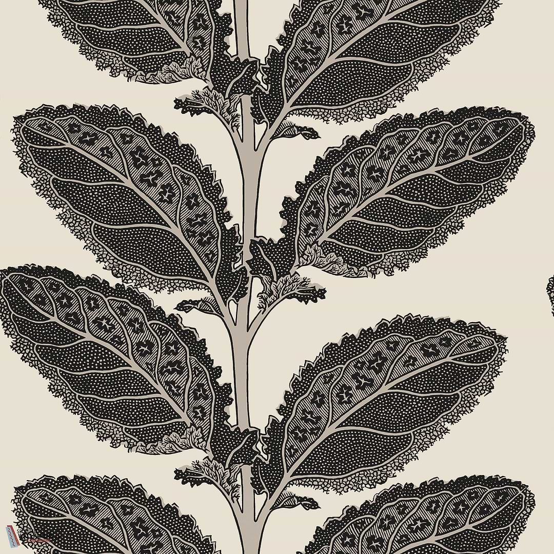 Lacinato behang-Thibaut-Basalt black-Rol-Selected Wallpapers-Interiors