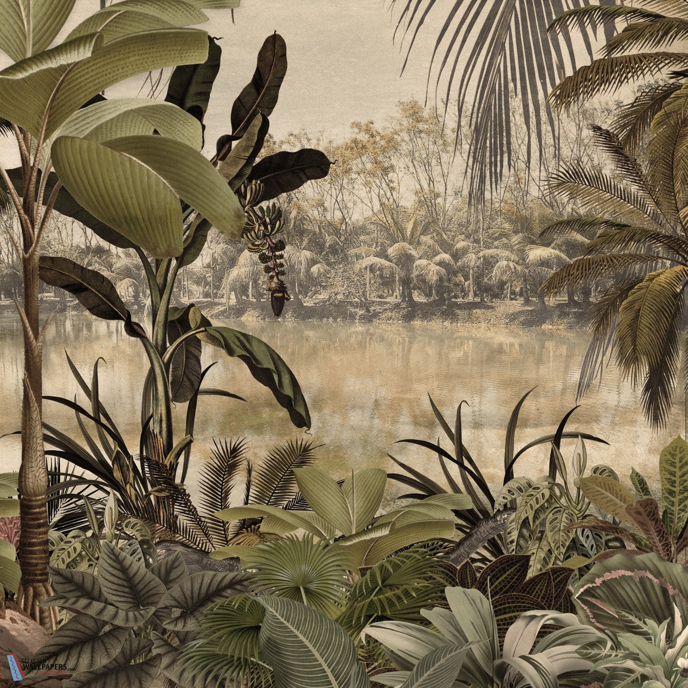 Lake Forest-Behang-Tapete-Presence-Green-Silk Vinyl-PS110/01-Selected Wallpapers