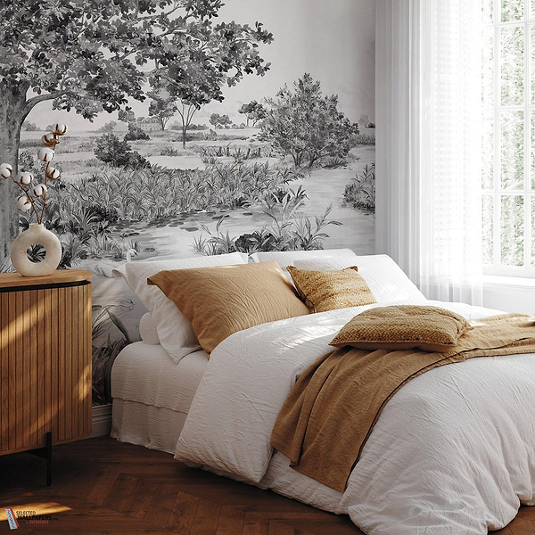 Le marais des Aigrettes behang-Les Dominotiers-Selected Wallpapers-Interiors