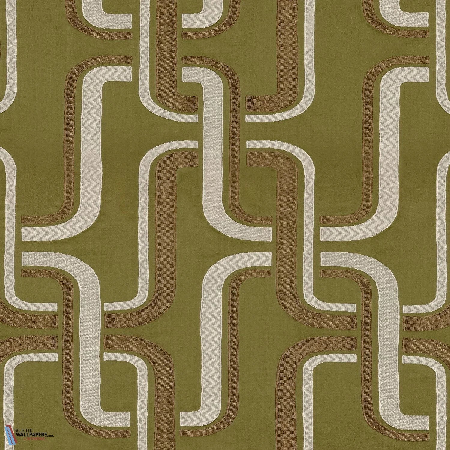 Luminescence Stof-Casamance-Olive-Meter (M1)-Selected-Wallpapers-Interiors
