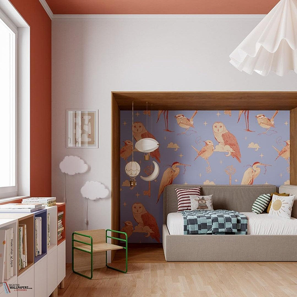 Lunar Whispers behang-Inkiostro Bianco-Selected Wallpapers-Interiors