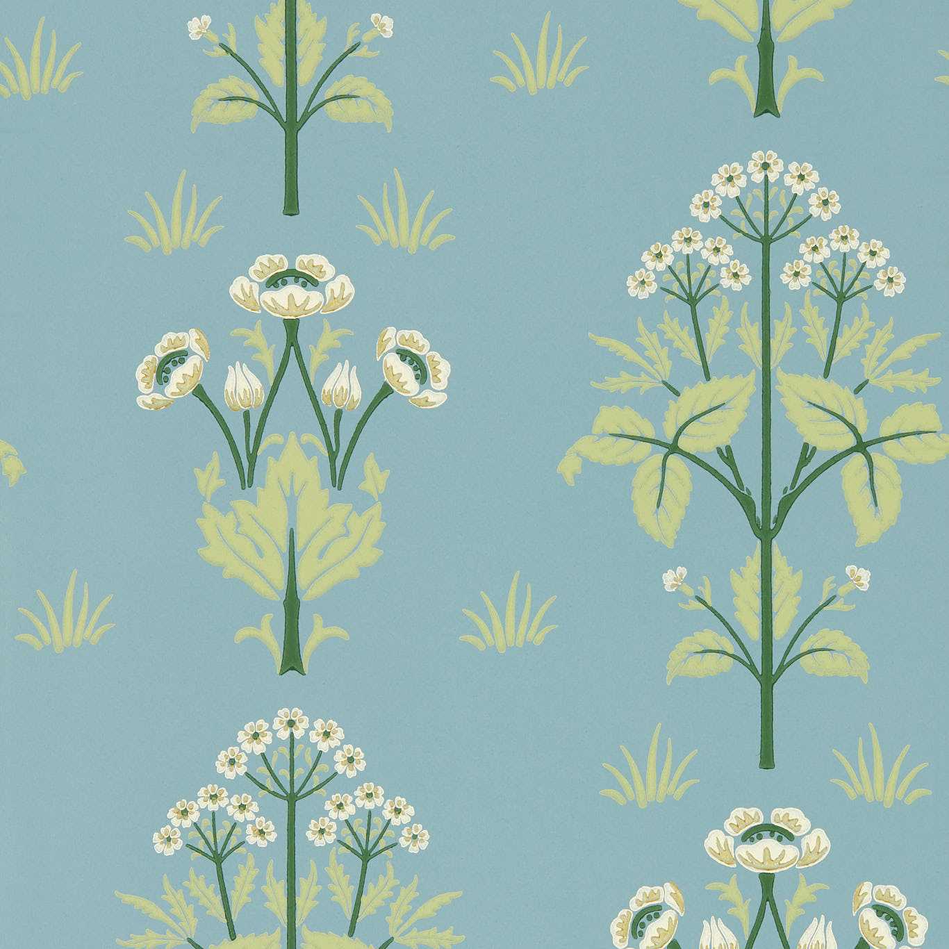 Meadow Sweet behang-behang-Morris & Co-Mineral Blue-Rol-Selected Wallpapers &amp; Interiors