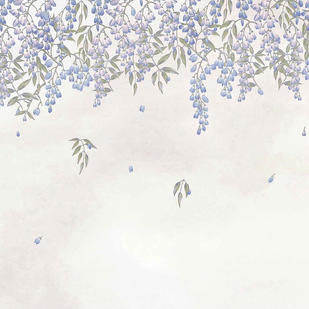 Manuela-Behang-Tapete-Coordonne-Lila/Indigo-Linnen-A00324-Selected Wallpapers