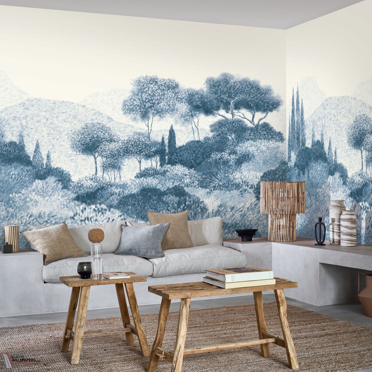 Maquis Corse behang-Casamance-wallpaper-tapete-Selected-Wallpapers-Interiors