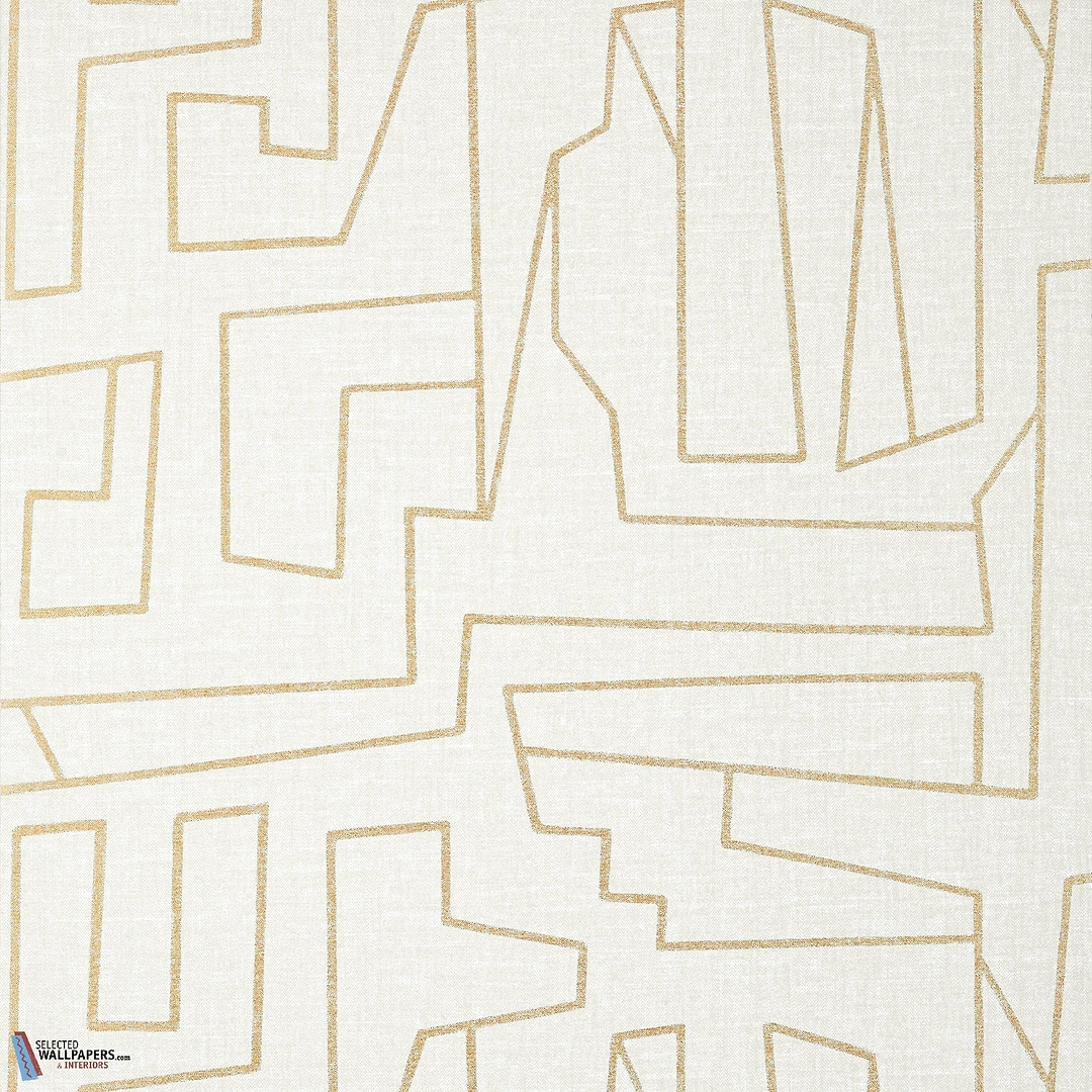 Matrix-Thibaut-wallpaper-behang-Tapete-wallpaper-Metallic Gold on Beige-Rol-Selected Wallpapers