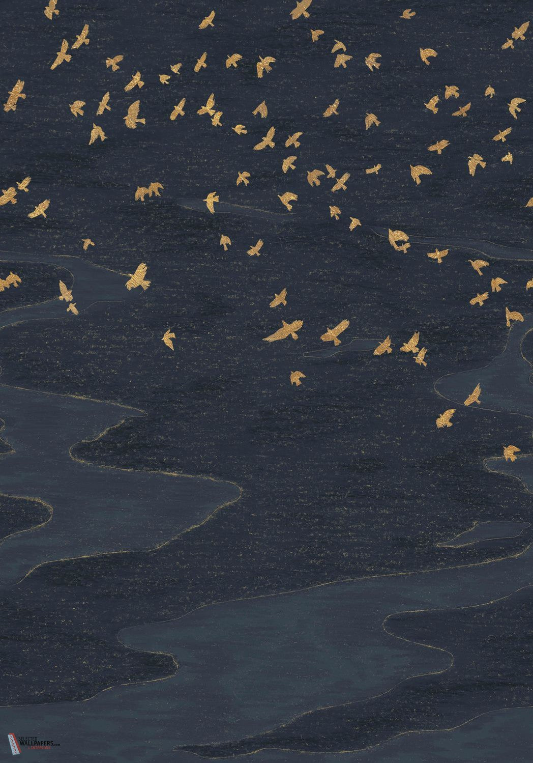 Migration behang-Casamance-wallpaper-tapete-Marine/Dore-Set-Selected-Wallpapers-Interiors
