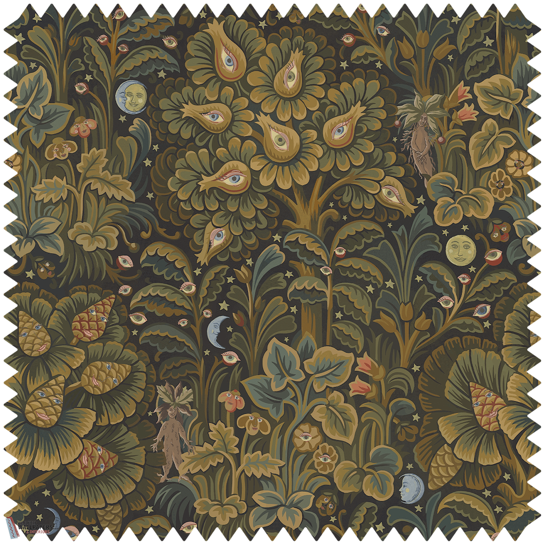 Moon Garden Velvet stof-House of Hackney-wallpaper-tapete-Selected-Wallpapers-Interiors
