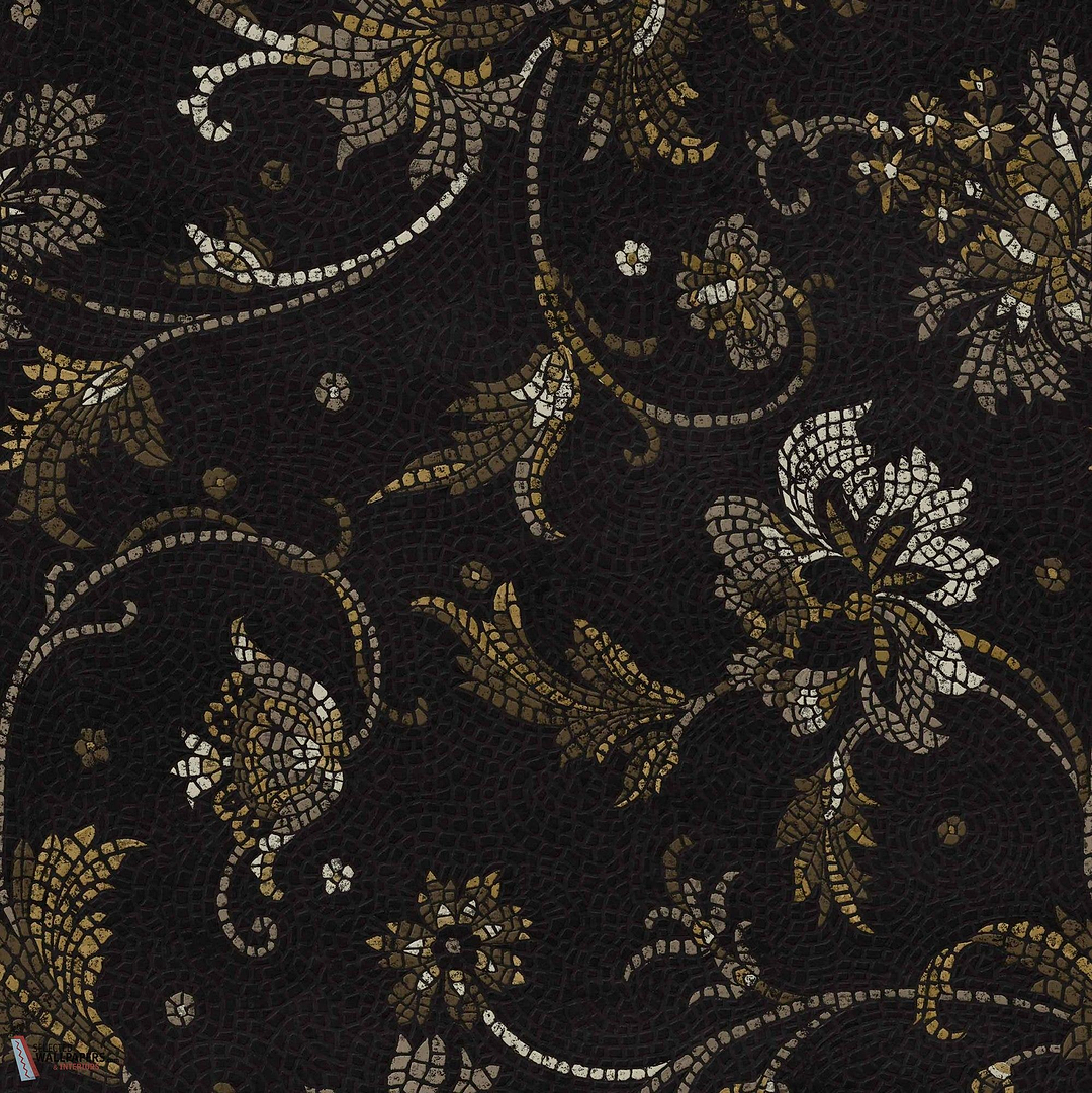 Mosaicum behang-Coordonne-Coal-Non Woven-Rol-Selected Wallpapers-Interiors