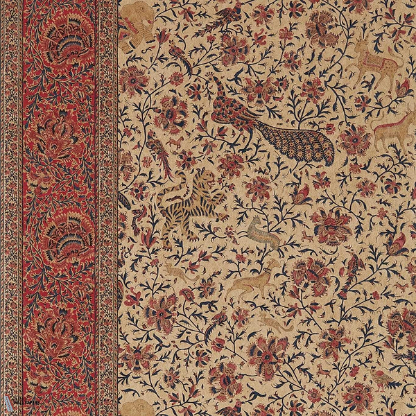 Mughal Menagerie behang-Zoffany-Indigo/madder-Paneel-Selected Wallpapers-Interiors