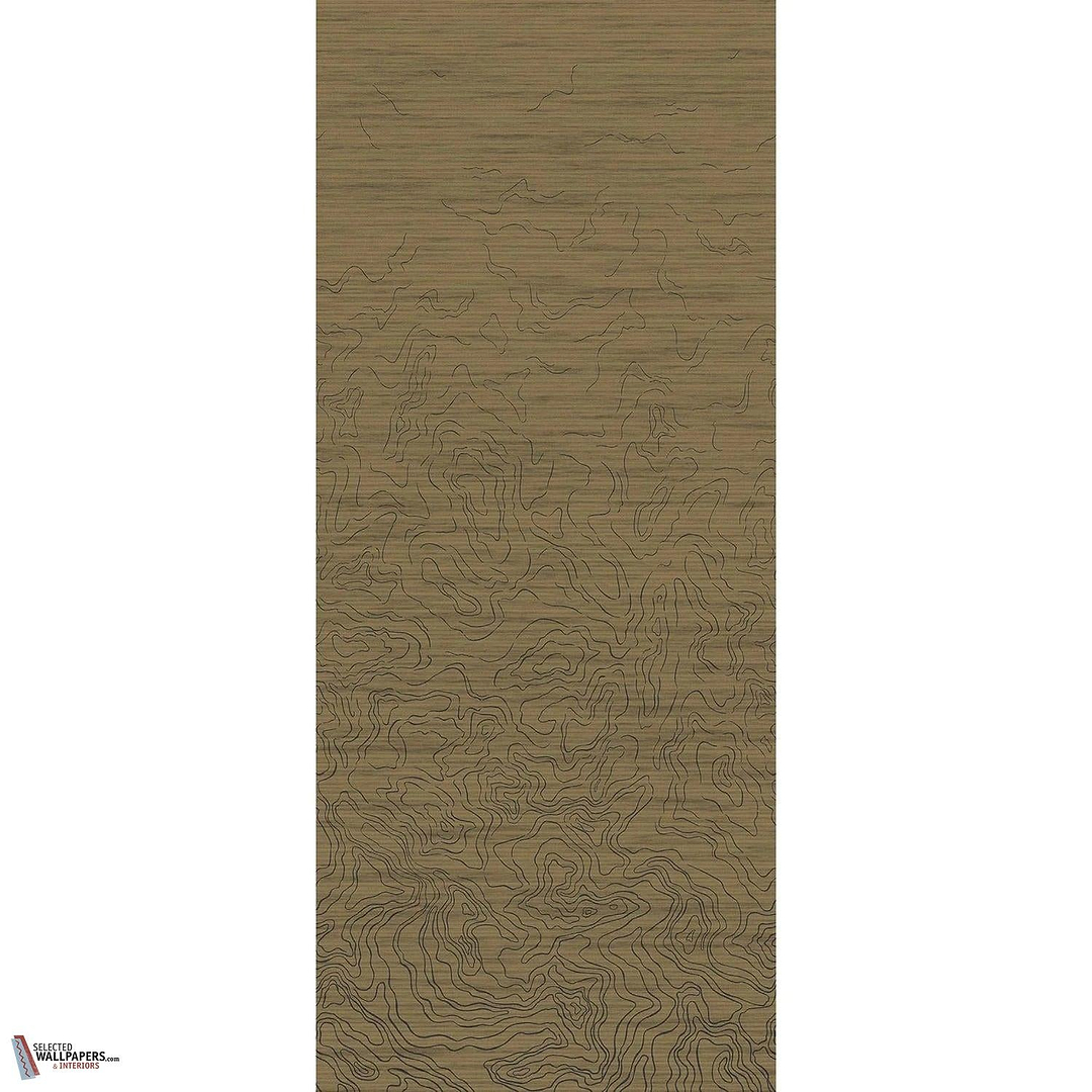 Ondes Précieuses behang-Casamance-Camel doré-Paneel-Selected Wallpapers-Interiors