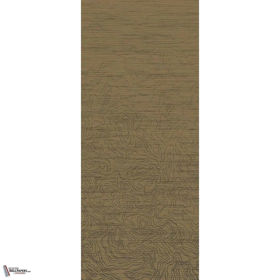Ondes Précieuses behang-Casamance-Camel doré-Paneel-Selected Wallpapers-Interiors