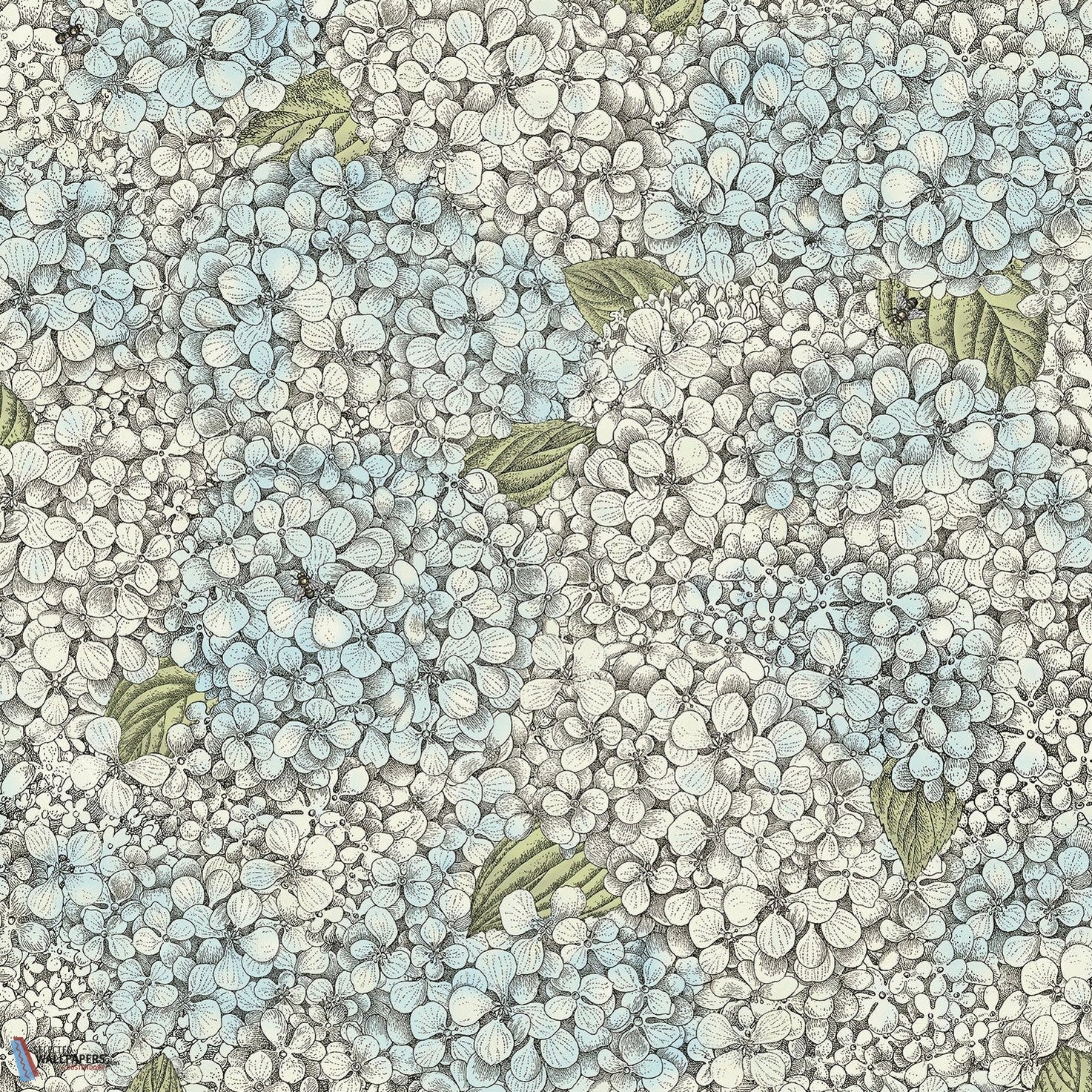 Ortensia-behang-Tapete-Cole & Son-Blue & Cream-Rol-123/9044-Selected Wallpapers