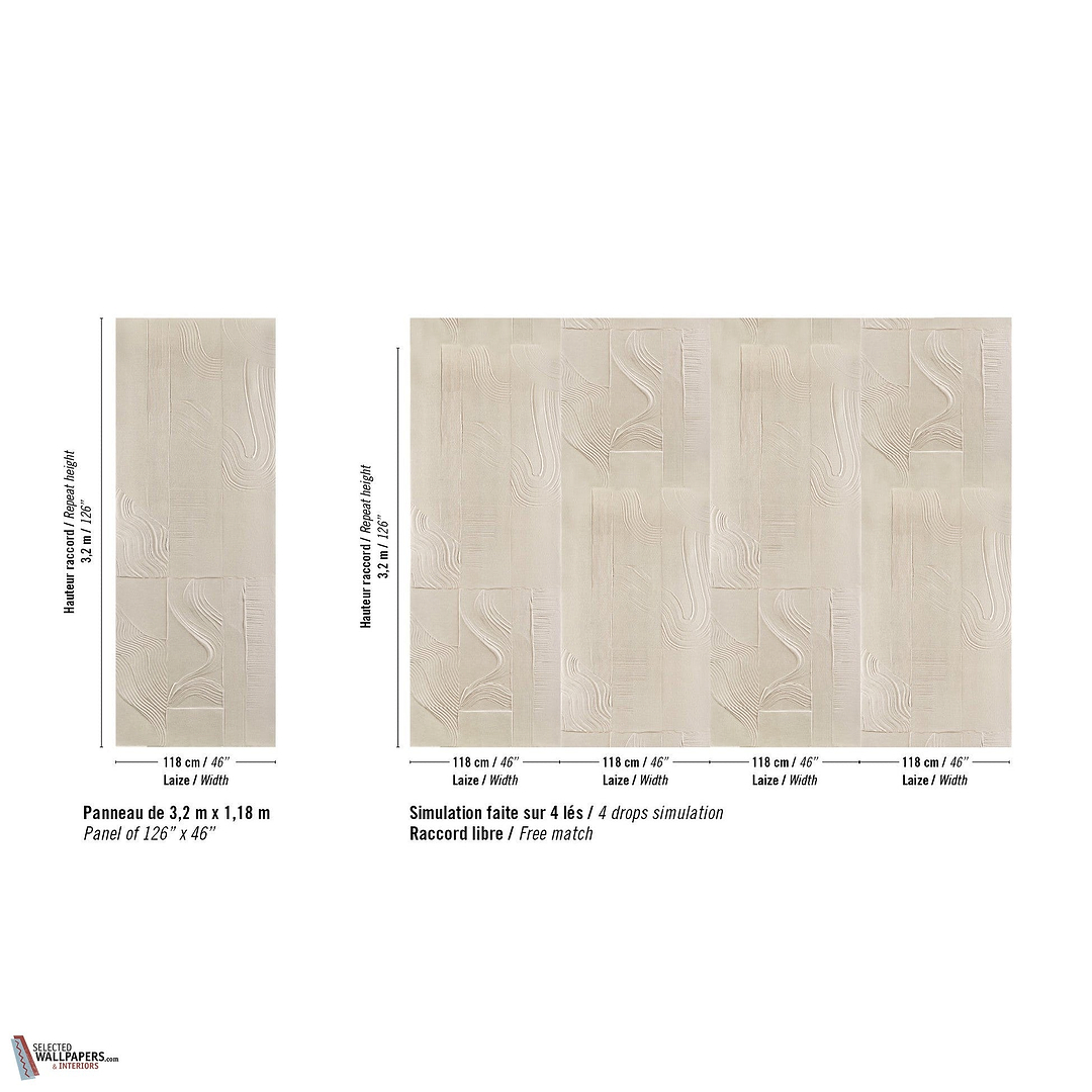 Palimpseste Lin behang Elitis-Elitis-wallpaper-tapete-Selected-Wallpapers-Interiors