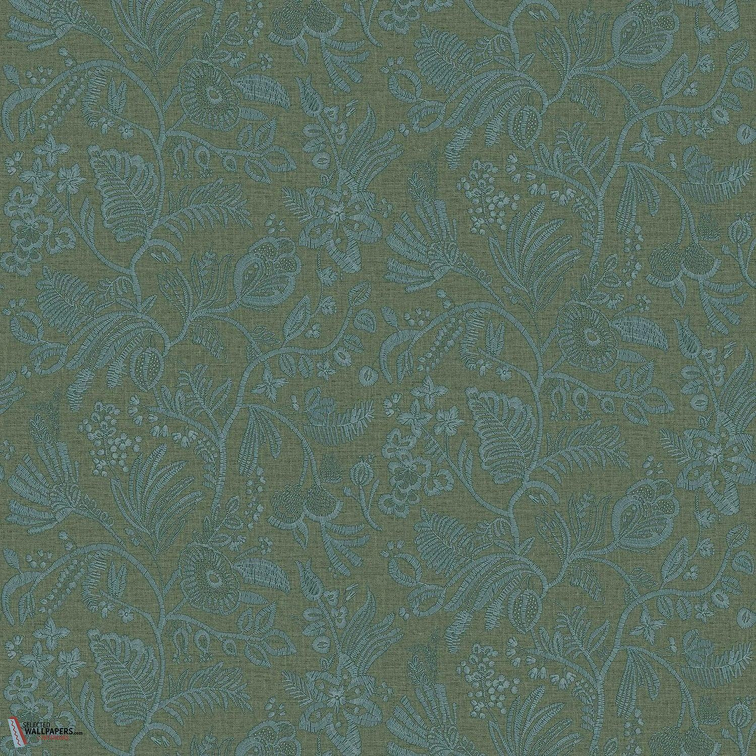 Pastel behang-Casamance-Emeraude-Rol-Selected Wallpapers-Interiors