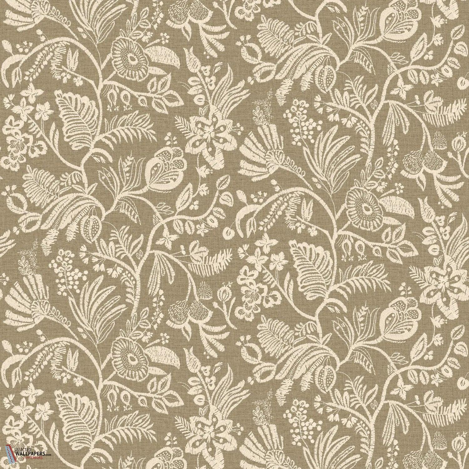 Pastel behang-Casamance-Kaki clair-Rol-Selected Wallpapers-Interiors