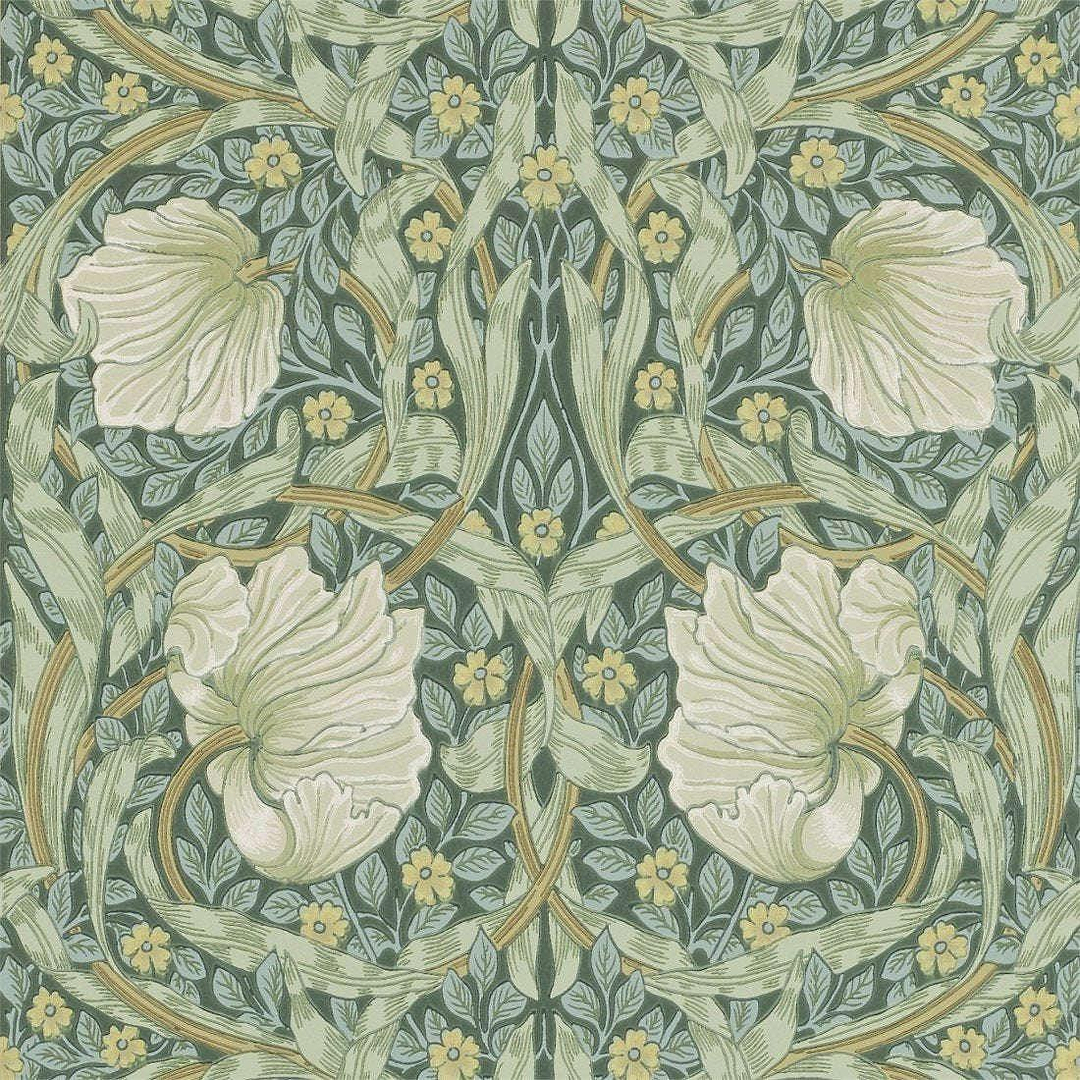 Pimpernel-behang-tapete-wallpaper-Morris & Co-Privet/Slate-Rol-Selected-Wallpapers-Interiors