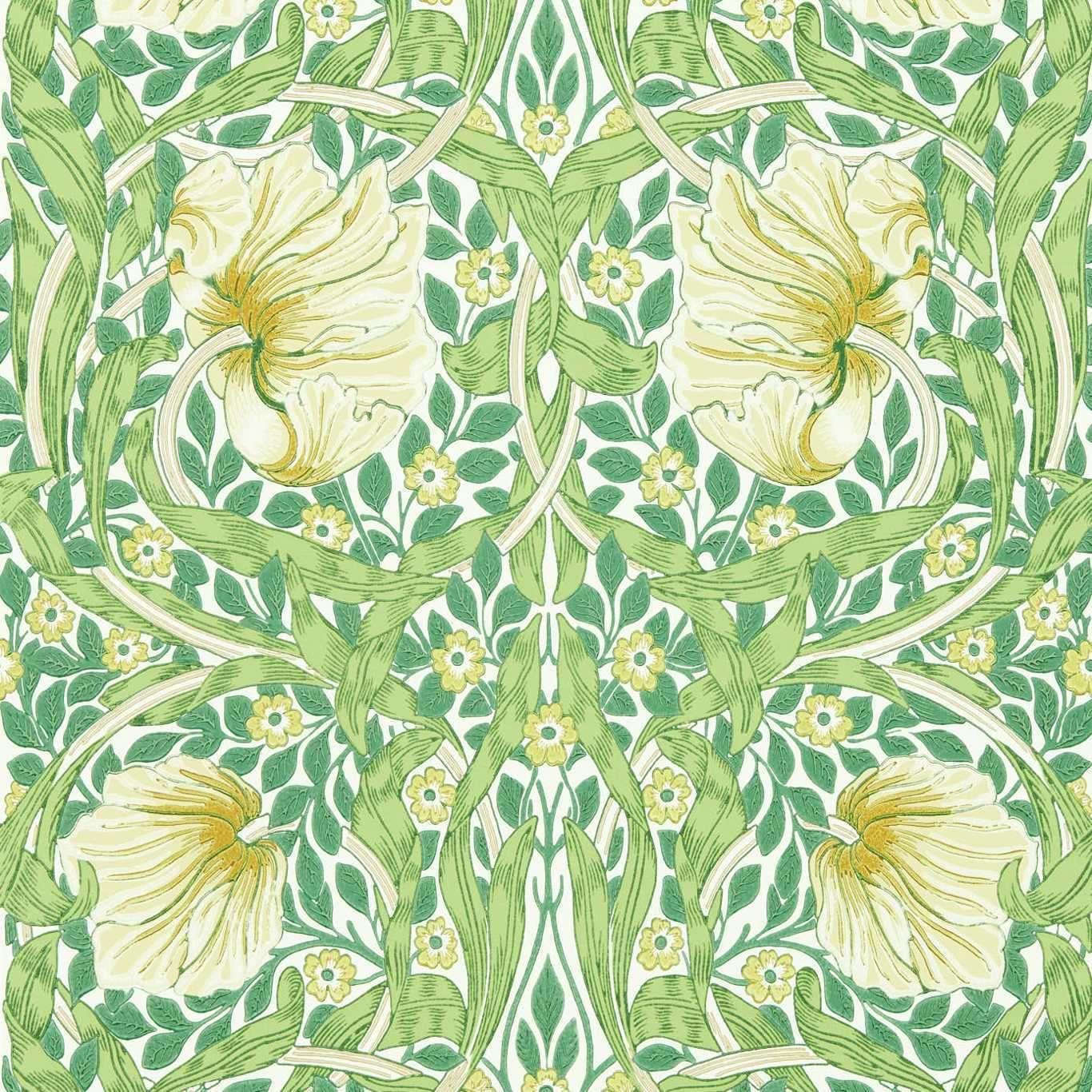 Pimpernel-behang-tapete-wallpaper-Morris & Co-Weld/Leaf Green-Rol-Selected-Wallpapers-Interiors