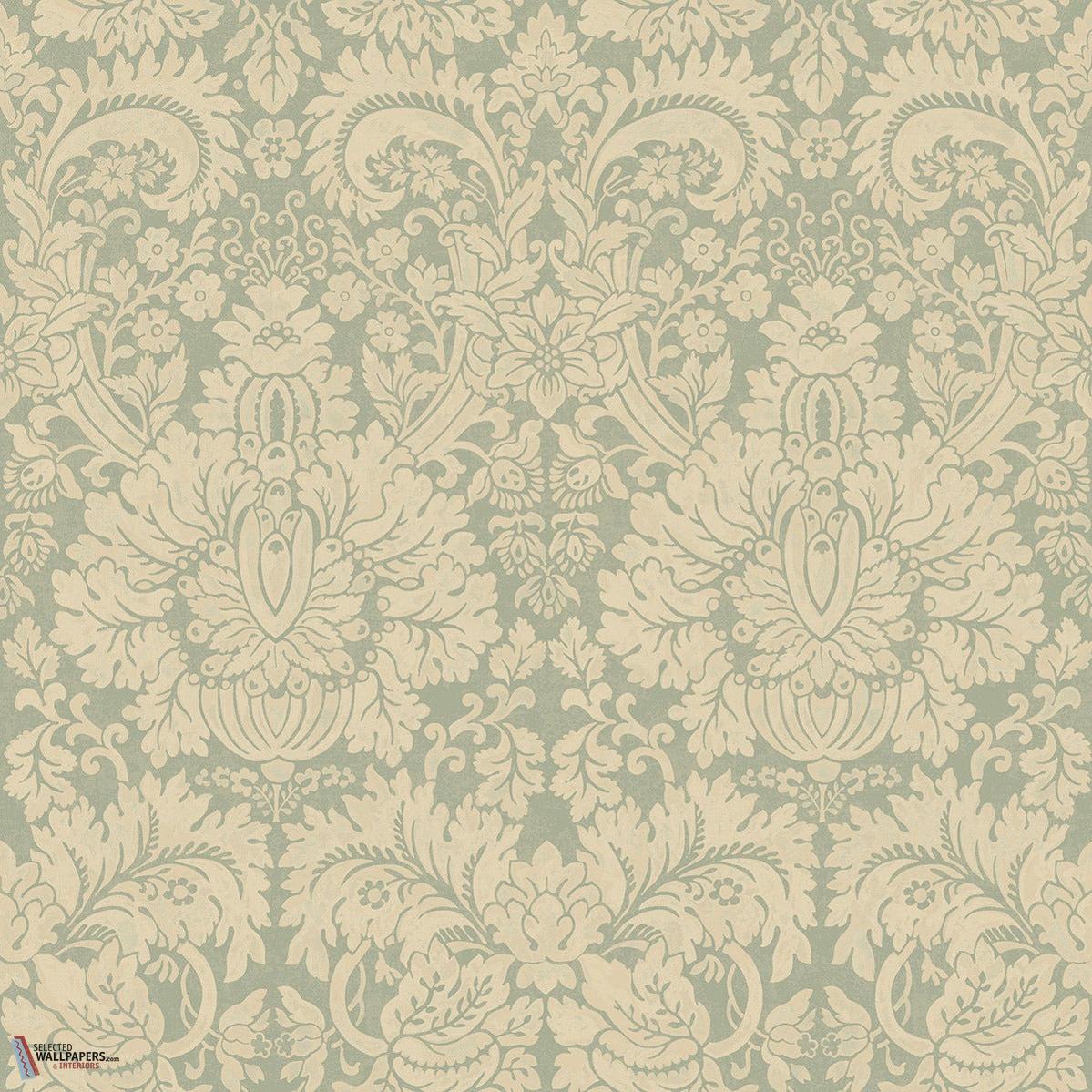 Queen's damask behang-GP&J Baker-Aquamarine-Rol-Selected Wallpapers-Interiors