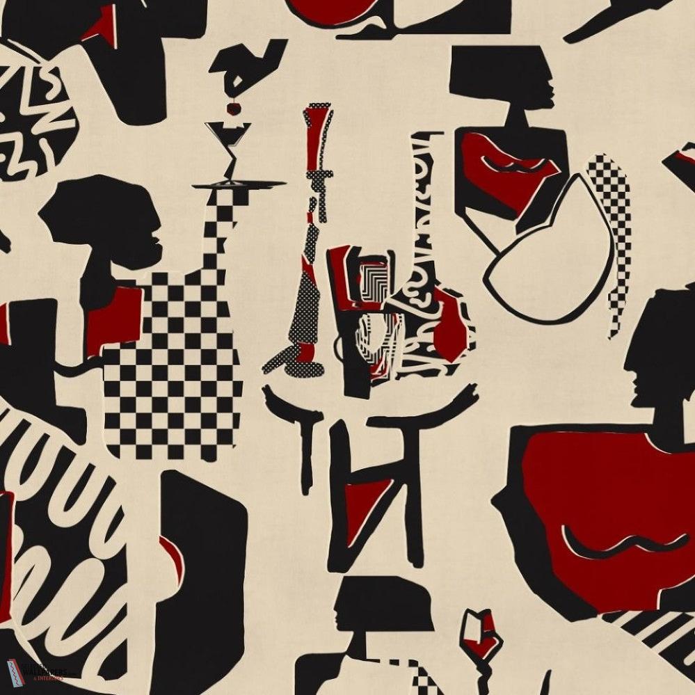 Round Midnight behang-Mind the Gap-Red-Rol-Selected Wallpapers-Interiors