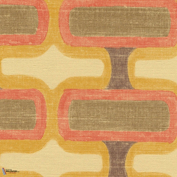 Rythme behang-Elitis-Sienne brûlée-Rol-Selected Wallpapers-Interiors