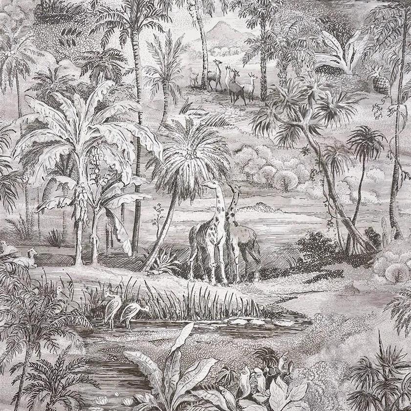Safari behang-Pierre Frey-Charbon-Meter (M1)-Selected Wallpapers-Interiors