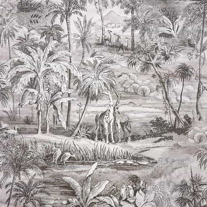 Safari behang-Pierre Frey-Charbon-Meter (M1)-Selected Wallpapers-Interiors