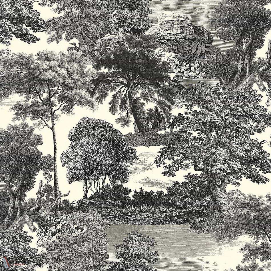 Salcey Forest behang-Masureel-wallpaper-tapete-Black-Paneel A-Selected-Wallpapers-Interiors